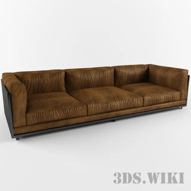 furniture – Triple leather sofa 3D Model