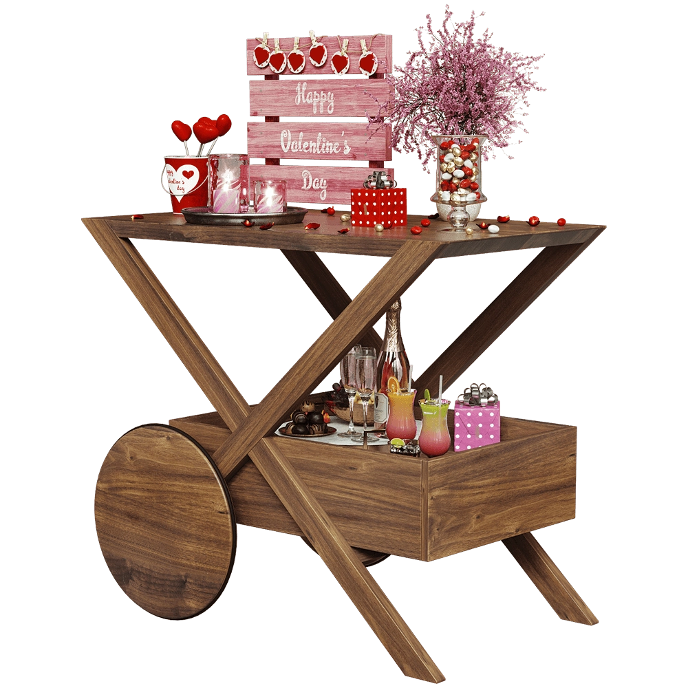 furniture – Trolley with Valentine’s Decorations 3D Model furniture – Trolley with Valentine’s Decorations 3D Model