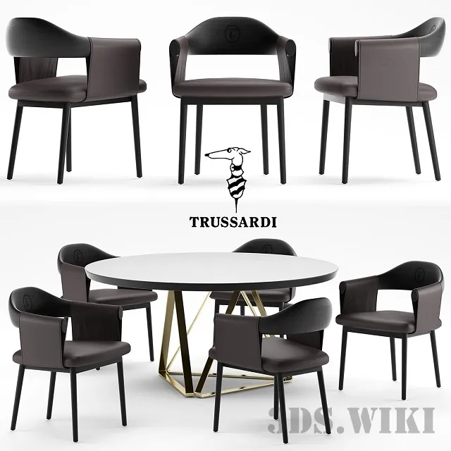 furniture – Trussardi Casa Larzia Chair and Table 3D Model furniture – Trussardi Casa Larzia Chair and Table 3D Model