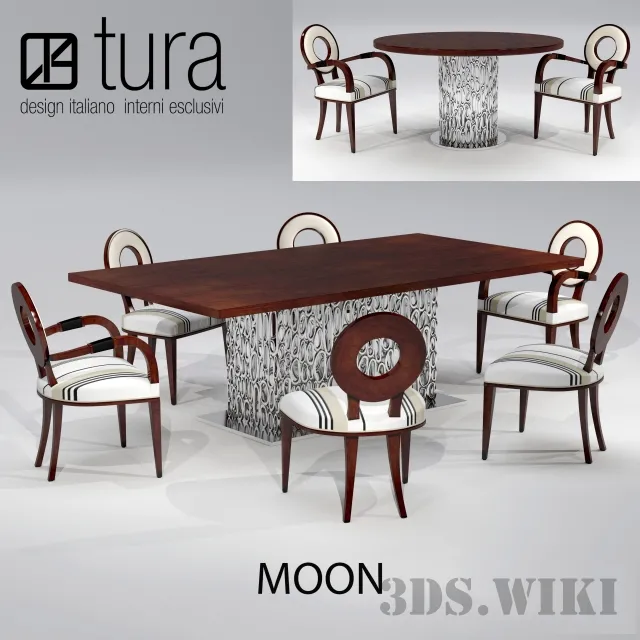furniture – Tura Moon tables and chairs 3D Model furniture – Tura Moon tables and chairs 3D Model