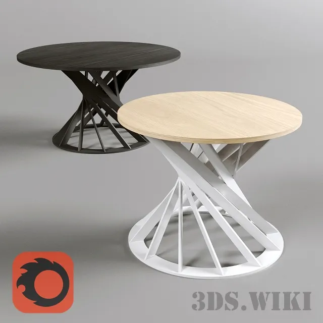 furniture – Twist bedside table 3D Model
