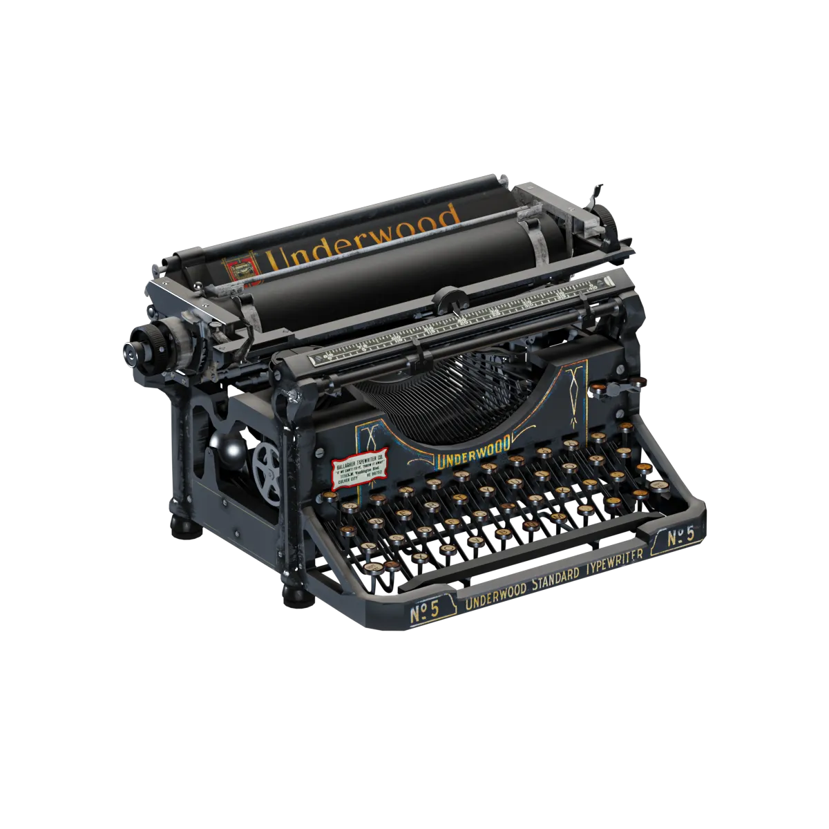 furniture – Typewriter Underwood 3D Model
