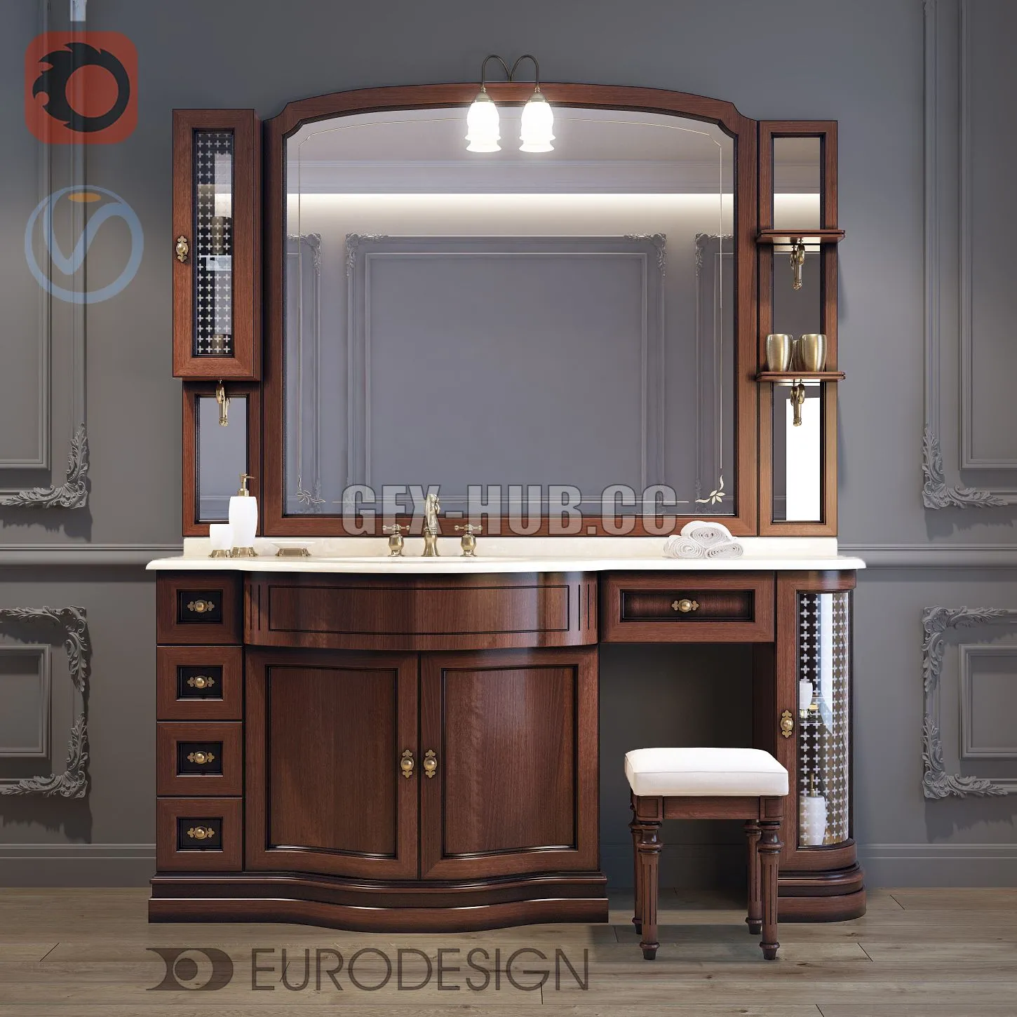 Furniture vannoy_Eurodesign_IL Borgo_Comp_27 3D Model Furniture vannoy_Eurodesign_IL Borgo_Comp_27 3D Model
