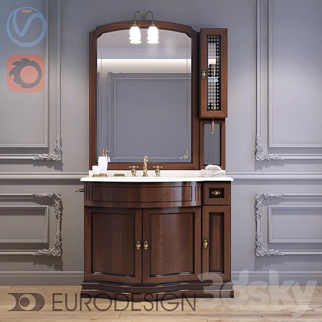 Furniture vannoy_Eurodesign_IL Borgo_Comp_3 3DModel Furniture vannoy_Eurodesign_IL Borgo_Comp_3 3DModel