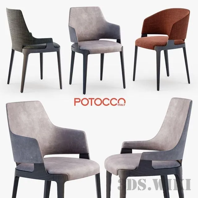 furniture – Velis chair armchair by Potocco 3D Model
