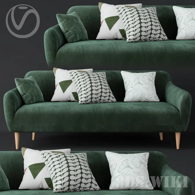 furniture – Velvet Sofa 3D Model