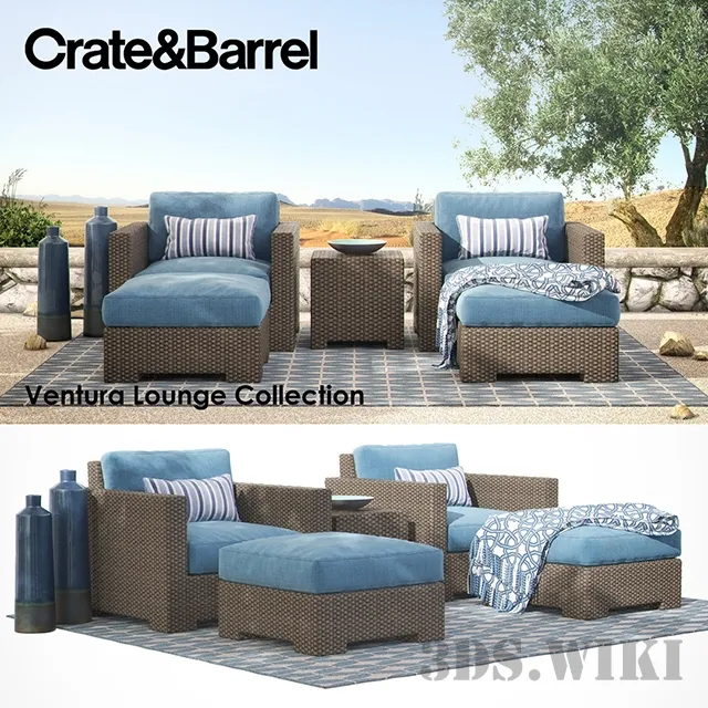 furniture – Ventura Lounge Crate & barrel collection 3D Model furniture – Ventura Lounge Crate & barrel collection 3D Model