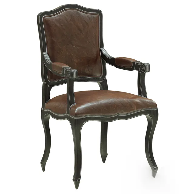 furniture – Vintage Camelback armchair 17 3D Model
