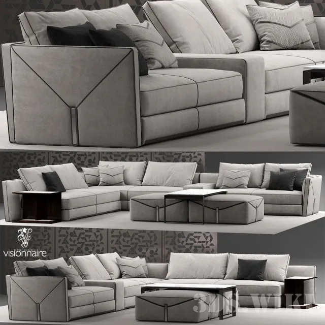 furniture – Visionnaire Bastian corner sofa 3D Model