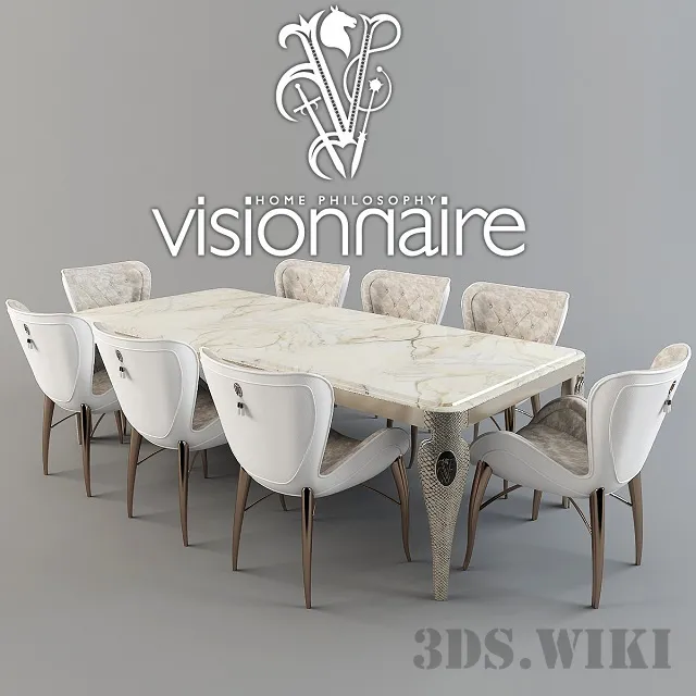 furniture – Visionnaire dining table and chairs 3D Model furniture – Visionnaire dining table and chairs 3D Model