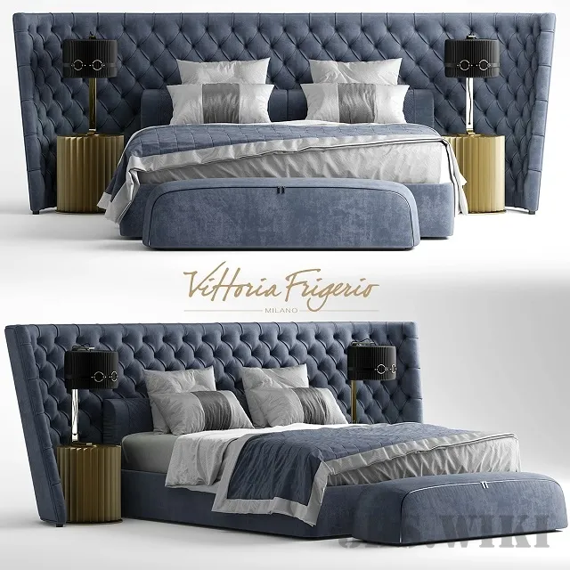 furniture – Vittoria Frigerio Medici Large bed 3D Model furniture – Vittoria Frigerio Medici Large bed 3D Model