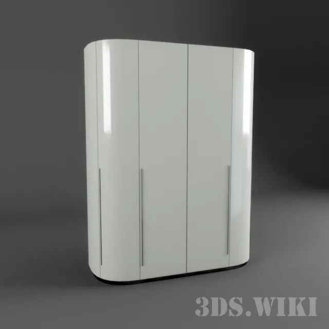 furniture – Wall Curvo wardrobe 3D Model