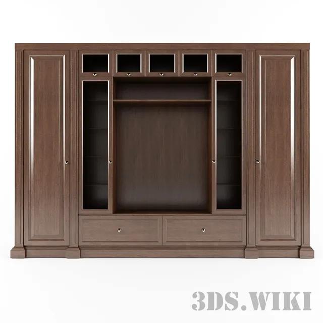 furniture – Wall with bookcases 3D Model furniture – Wall with bookcases 3D Model