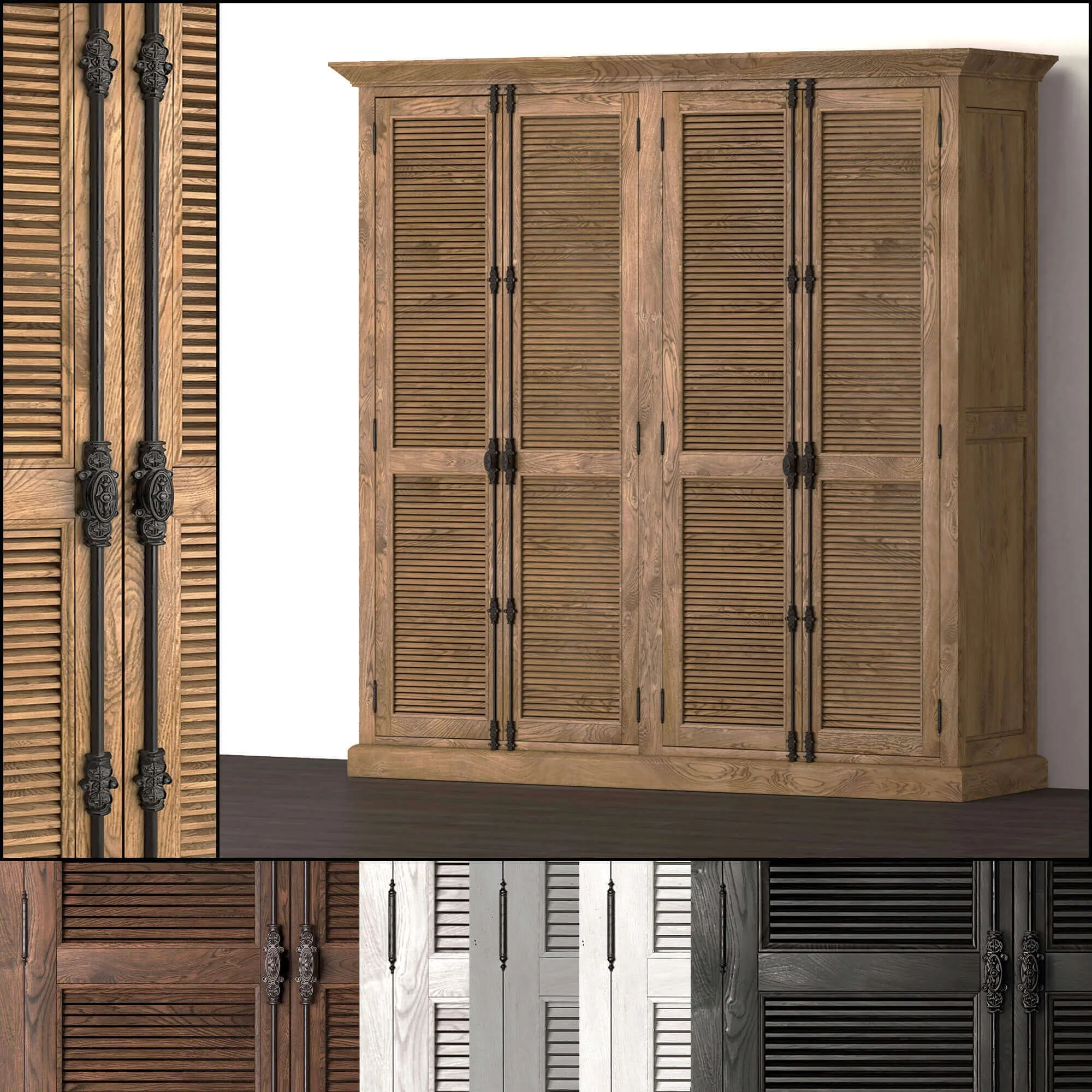 furniture – Wardrobe Double SHUTTER DREW 3D Model