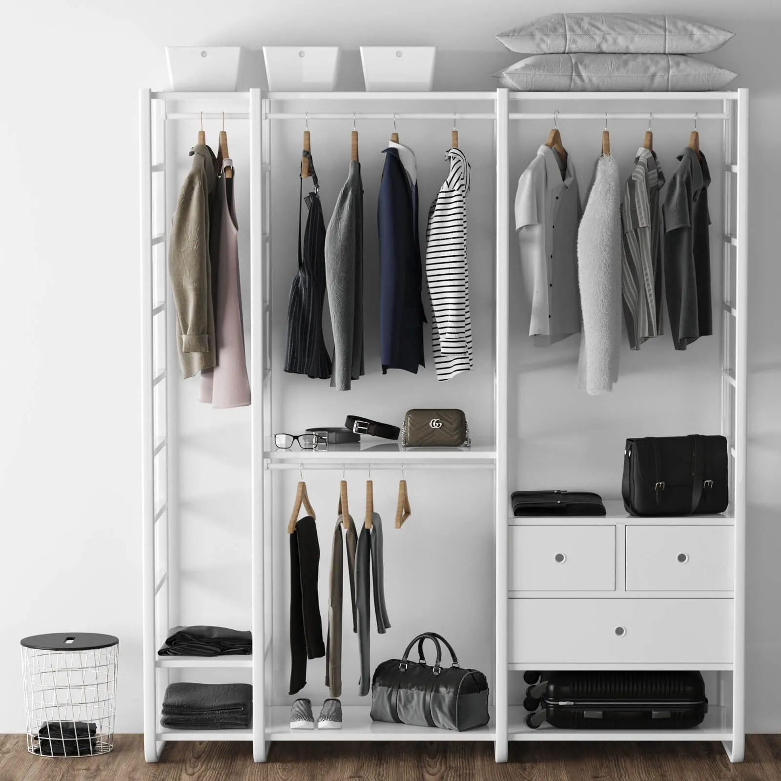 furniture – Wardrobe Elvarli Ikea 3D Model