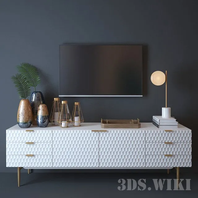 furniture – West elm Audrey Media Console 3D Model furniture – West elm Audrey Media Console 3D Model