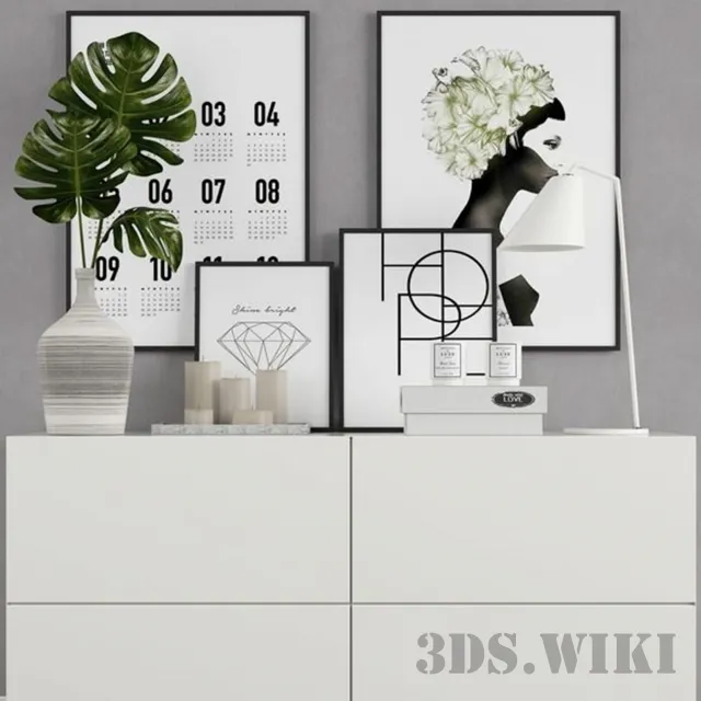 furniture – White chest 3D Model furniture – White chest 3D Model