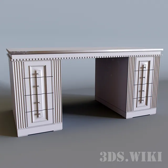 furniture – White classic chest of drawers 3D Model
