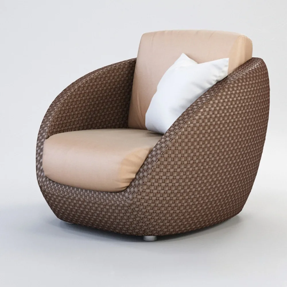 furniture – Wicker armchair ROBERTI St. Tropez 3D Model