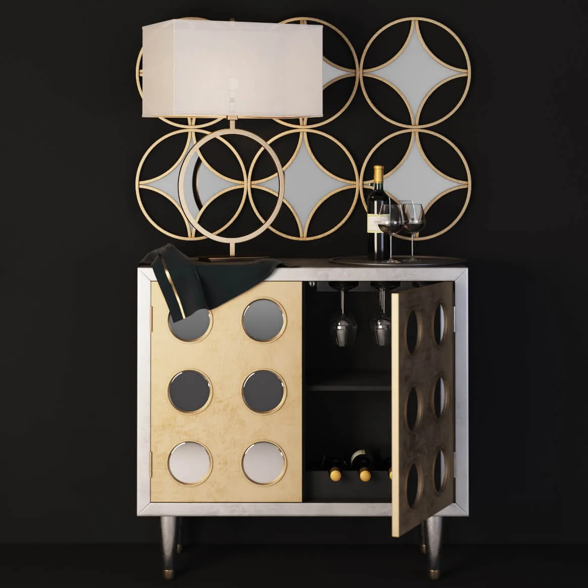 furniture – Wine cabinet Eichholtz 02 3D Model furniture – Wine cabinet Eichholtz 02 3D Model