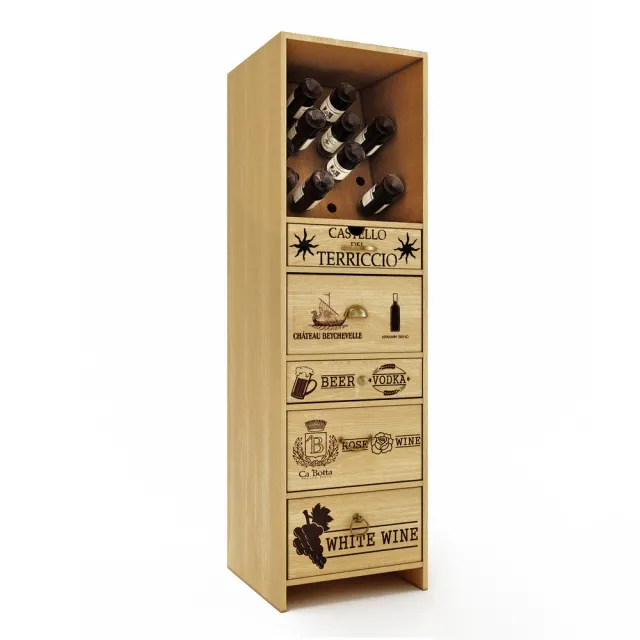 furniture – Wine locker to store wine 05 3D Model
