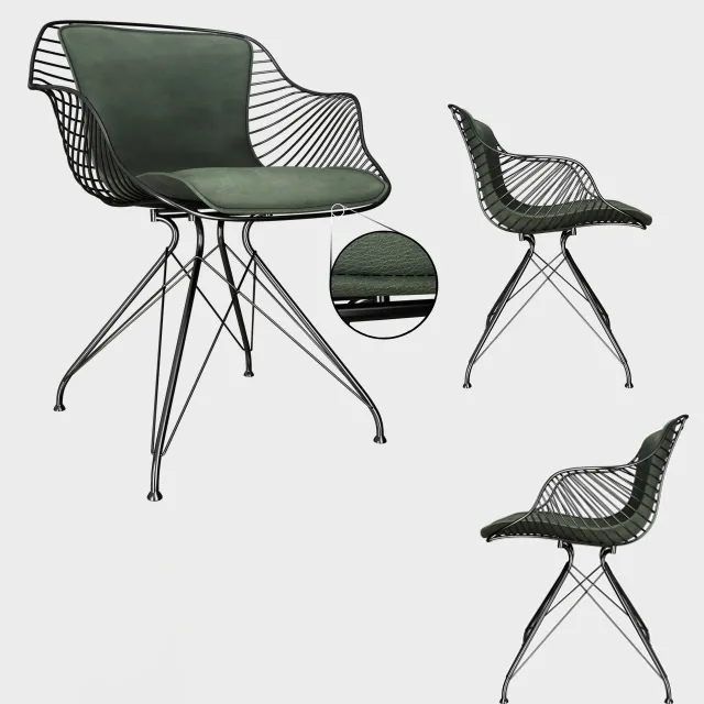 furniture – Wire dinning chair 3D Model
