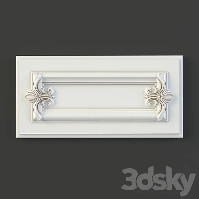 Furniture with carved facade element 3D Model