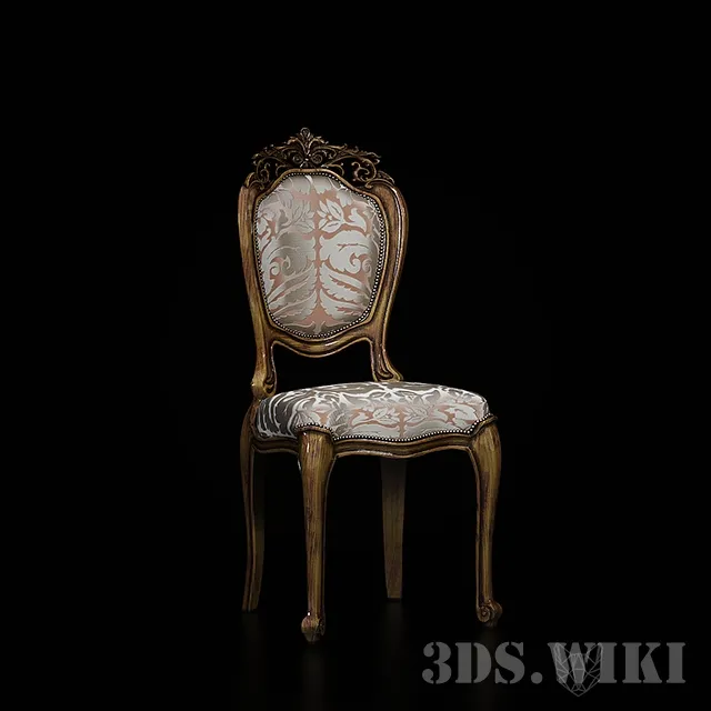 furniture – Wooden chair in classic style 3D Model