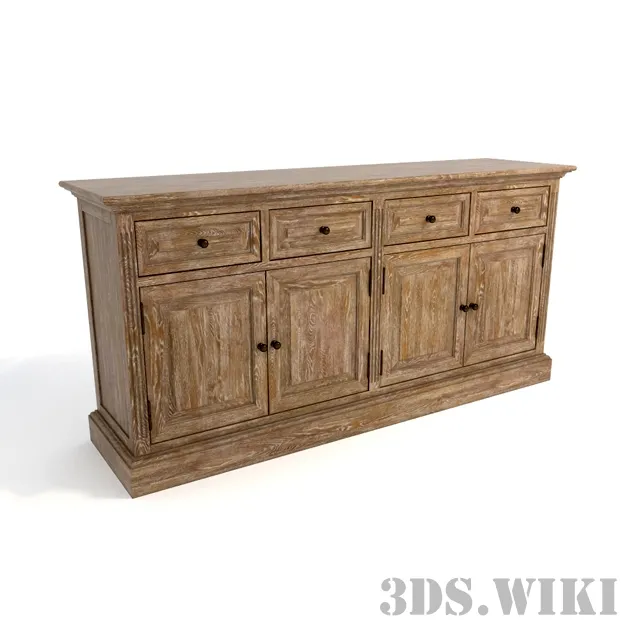 furniture – Wooden chest of drawers OAK WOOD SIDEBOARD 3D Model