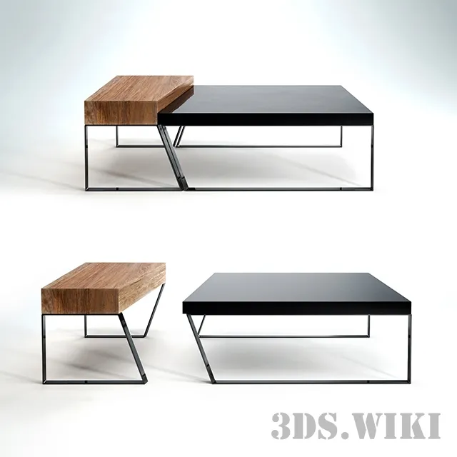 furniture – Wooden modern coffee table 3D Model