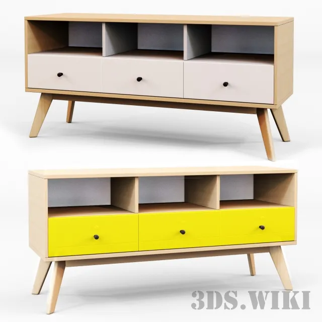 furniture – Wooden simple cabinet 3D Model