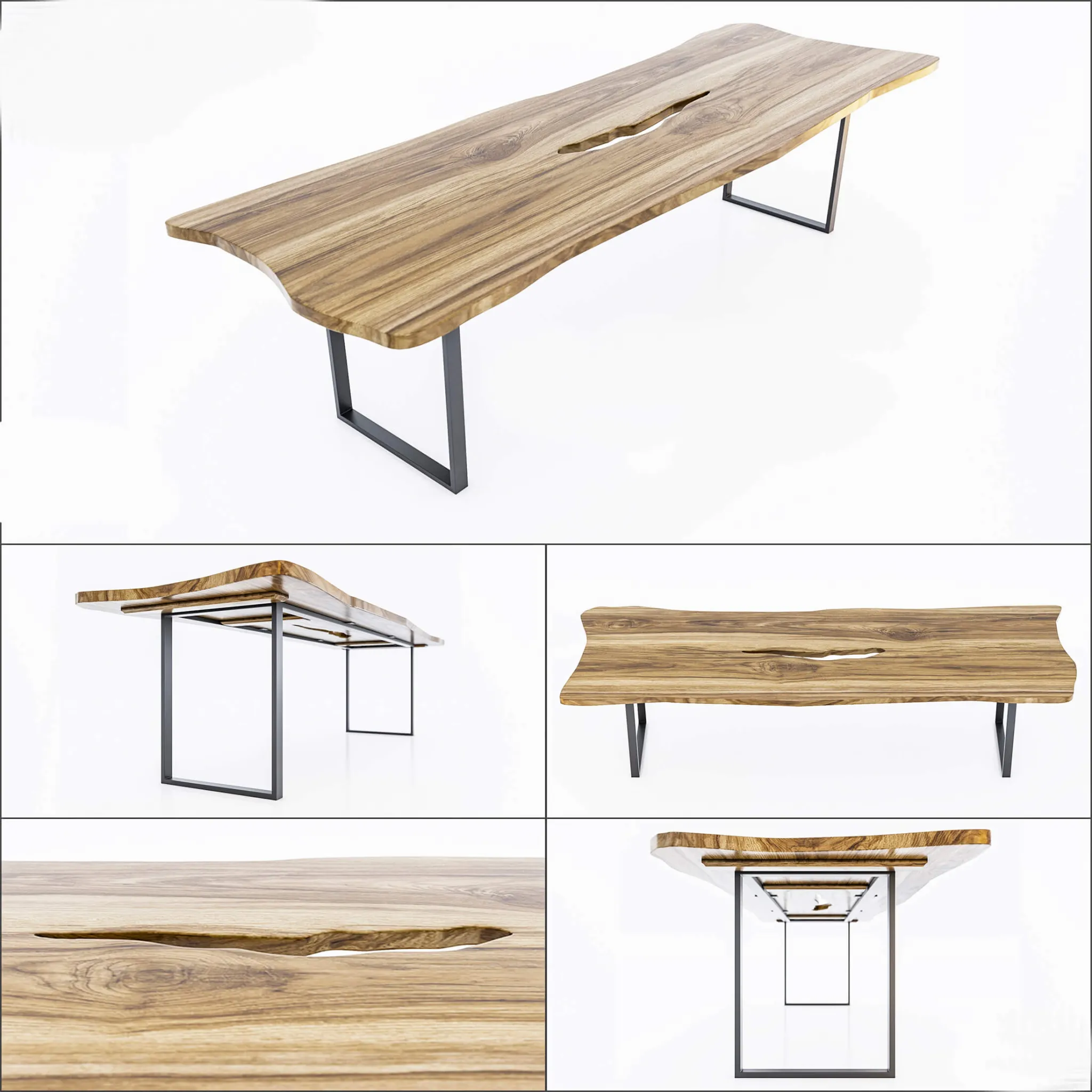 furniture – Wooden table 015 3D Model