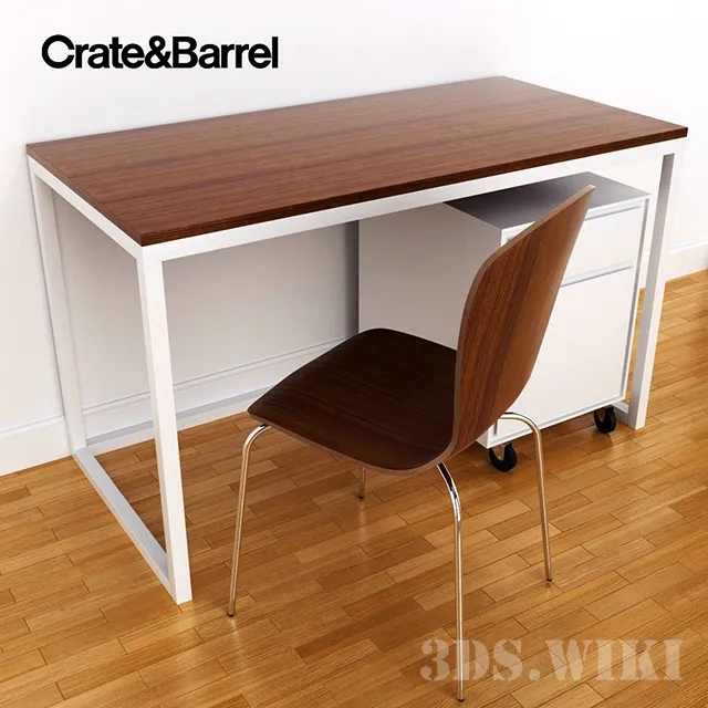 furniture – Work table and chair with case 3D Model