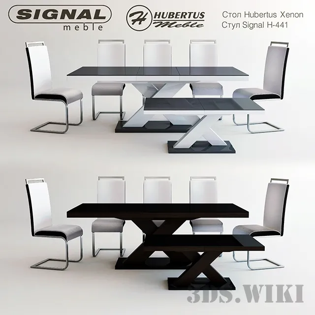 furniture – Xenon Hubertus-meble table H-441 Signal chair 3D Model