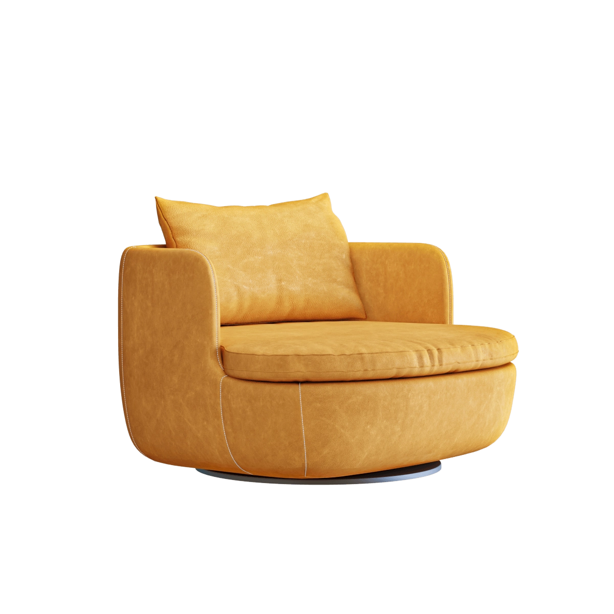 furniture – Yellow leather armchair 3D Model furniture – Yellow leather armchair 3D Model