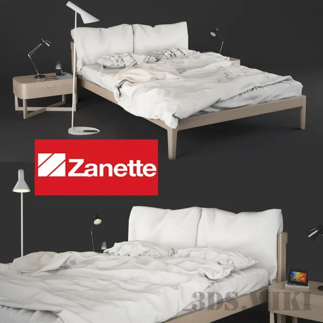 furniture – Zanette Milano bed 3D Model furniture – Zanette Milano bed 3D Model