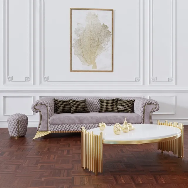furniture – Zebrano Casa Diamon Sofa 3D Model