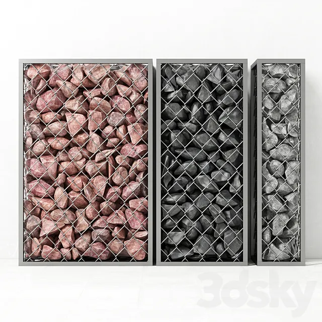 Gabion medium rock stone 3D Model Gabion medium rock stone 3D Model