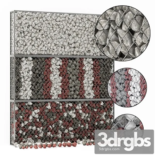 Gabion Medium Stone Color 3D Model Download Gabion Medium Stone Color 3D Model Download