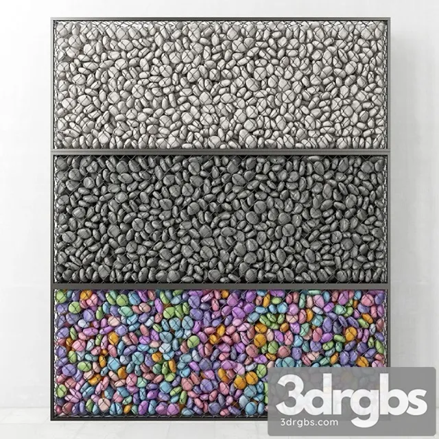 Gabion Medium With Pebbles Gabion Medium Pebble 3D Model Download