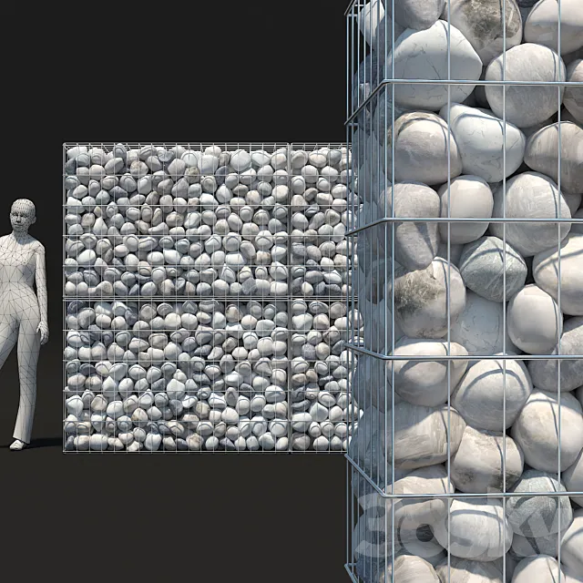Gabion Riverstone 3D Model Gabion Riverstone 3D Model