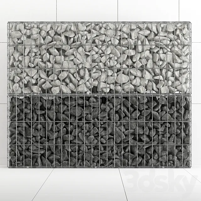 Gabion rock stone 3D Model Gabion rock stone 3D Model