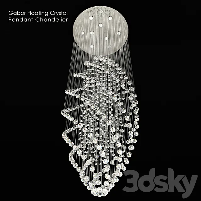 Gabor Floating Crystal Pendant Chandelier 3D Model Gabor Floating Crystal Pendant Chandelier 3D Model