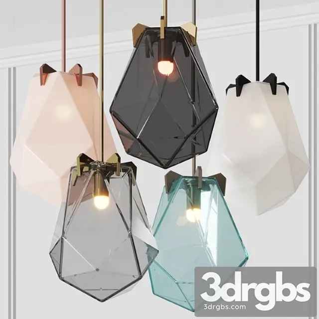 Gabriel Scott Briolette Pendant Lamps 3D Model Download