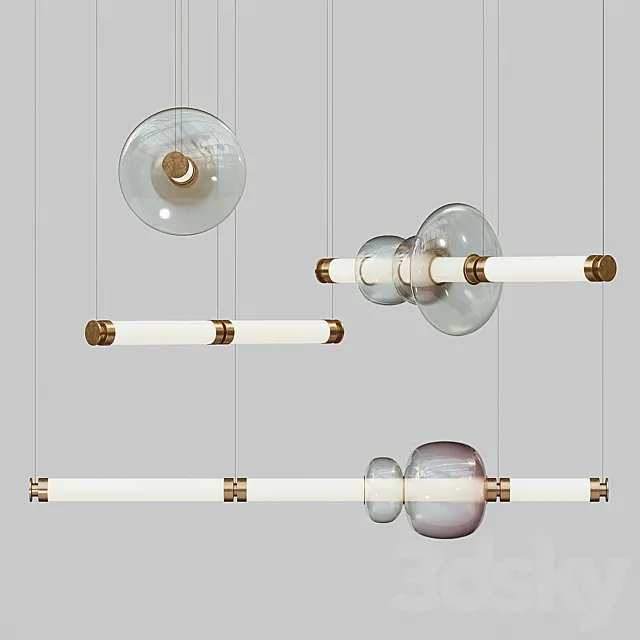 Gabriel Scott Luna Chandelier 3 tier 3D Model