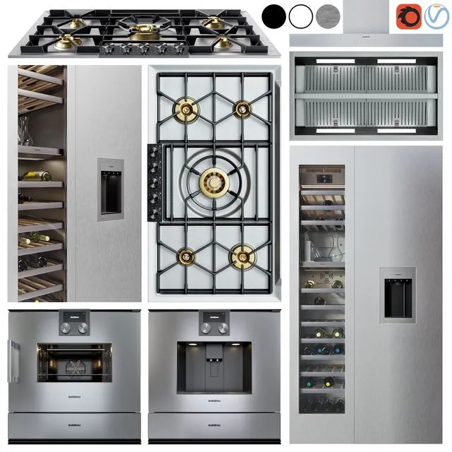Gaggenau appliance collection 3D Model Gaggenau appliance collection 3D Model