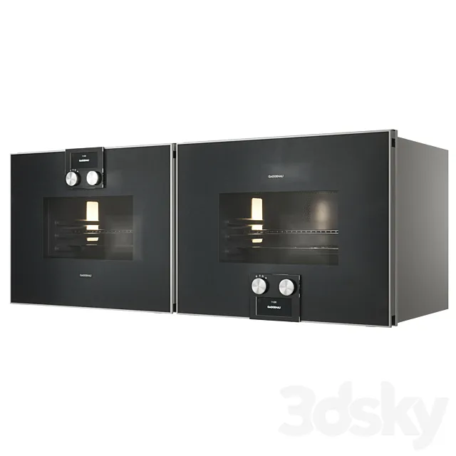 Gaggenau BM450100 and BM454100 set 3D Model Gaggenau BM450100 and BM454100 set 3D Model