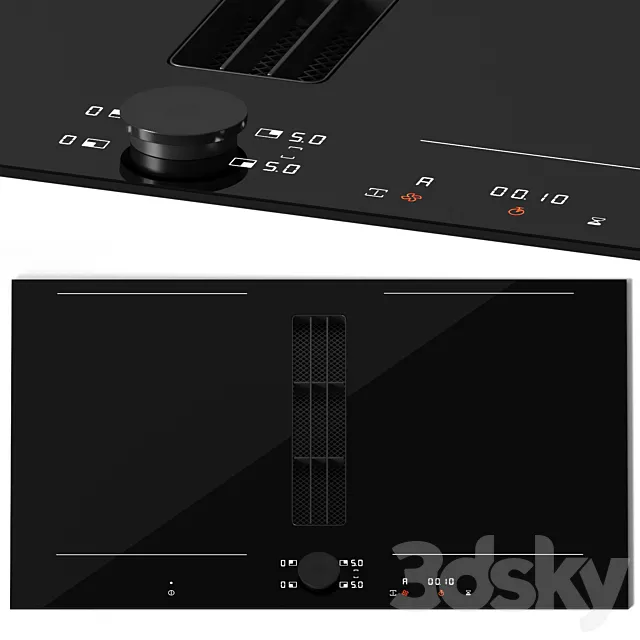 GAGGENAU CV282101 cooktop with extractor 3D Model GAGGENAU CV282101 cooktop with extractor 3D Model