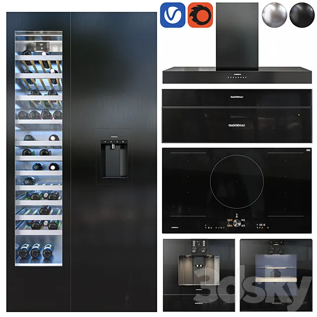 gaggenau kitchen appliance 3D Model gaggenau kitchen appliance 3D Model