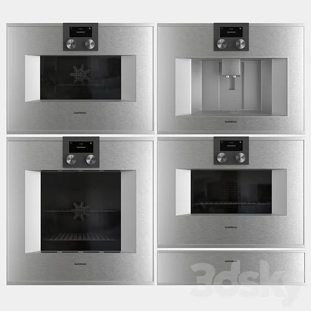 Gaggenau Kitchen Appliance set 2 3D Model Gaggenau Kitchen Appliance set 2 3D Model